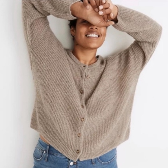 Madewell Beige Bellaire Cardigan Sweater Sz XS - Picture 2 of 8